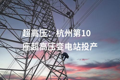 超高壓:杭州第10座超高壓變電站投產(chǎn)