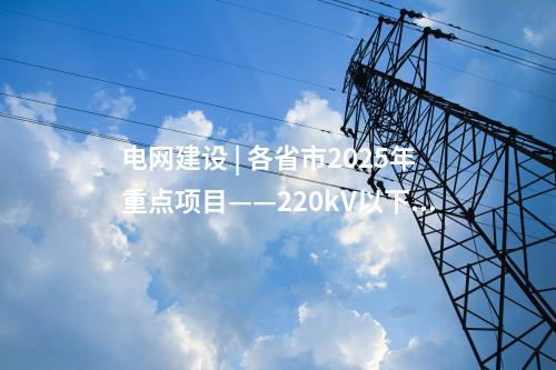 電網(wǎng)建設(shè) | 各省市2025年重點(diǎn)項(xiàng)目——220kV以下工程匯總（附總表）