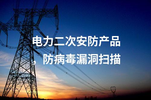 電力二次安防產(chǎn)品，防病毒漏洞掃描