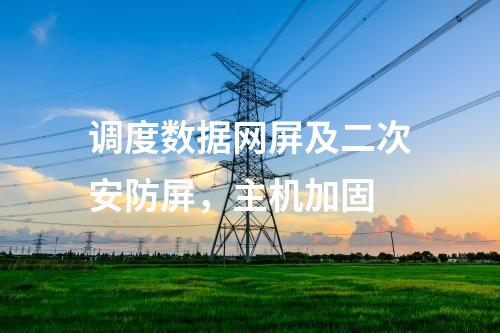 調(diào)度數(shù)據(jù)網(wǎng)屏及二次安防屏，主機(jī)加固