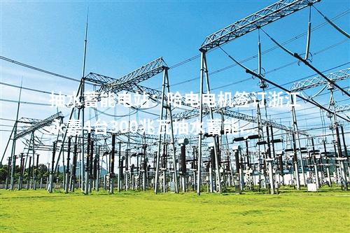 抽水蓄能電站：哈電電機(jī)簽訂浙江永嘉4臺(tái)300兆瓦抽水蓄能機(jī)組